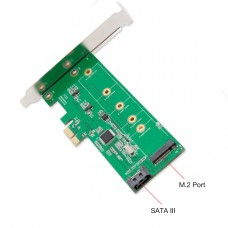 M.2 B or B+M Key Slot SATA III Port PCI-e x1 Controller Card - SI-PEX50069